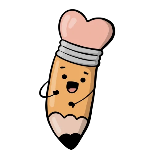 mr pencil, kawaii con una matita, cartone animato, matite da cartone animato, personaggi a matita kawaii