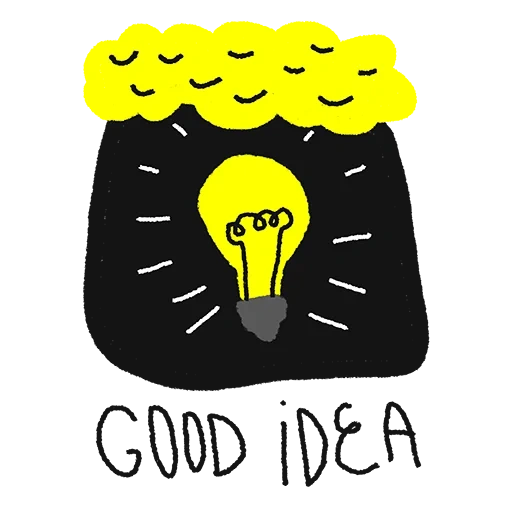 luce, idea, l'idea di una lampadina, sig schmister, bulbo giallo