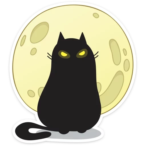 gato, gato negro, cat 512x512, dibujos animados de gato negro