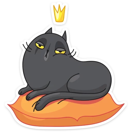 cat, misty, salem cat, cat crown cartoon