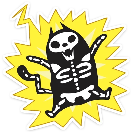 current, skull, monster skeleton, skull sticker