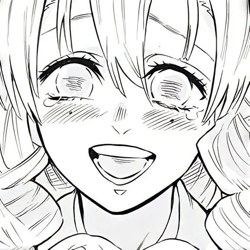 manga, picture, anime manga, anime drawings, kanroji mang smile