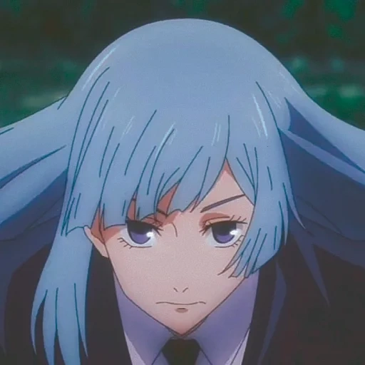 kasumi, kasumi miwa, personajes de animación, jujutsu kaisen miwa, cabello azul anime
