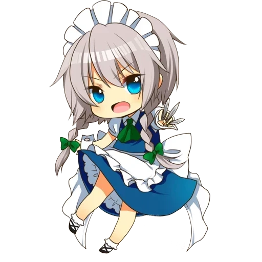 сакуя чиби, sakuya touhou, izayoi sakuya, touhou sakuya chibi, touhou chibi izayoi sakuya