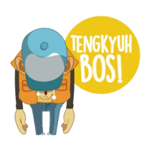 tas kerja, karakter, ilustrasi, karakter wajan, ilustrasi vektor