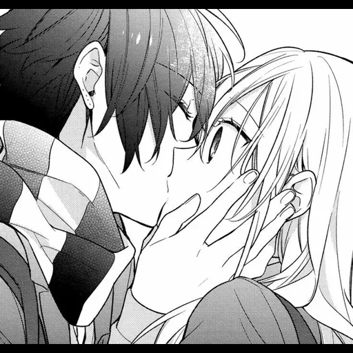 manga, manga of a couple, anime couples, anime manga, anime khorimiy kiss