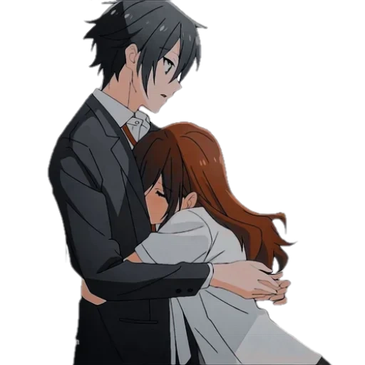 horimiya, parejas de anime, anime horimiya, anime khorimiya hugging