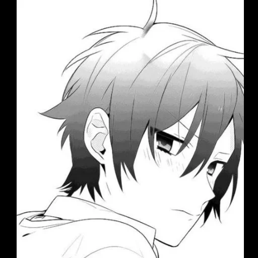 anime, picture, anime manga, horimium manga, miyamura izumi black white