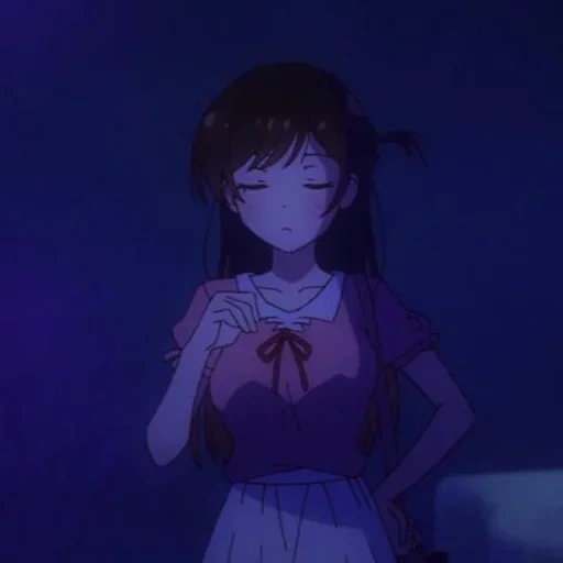 animação, menina anime, personagem de anime, shuiyuan qiancun, soa o baixo que está chorando por um longo tempo