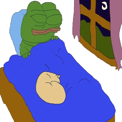 pepe, pepe toad, pepe is asleep, sleeping pepe, pepe's frog