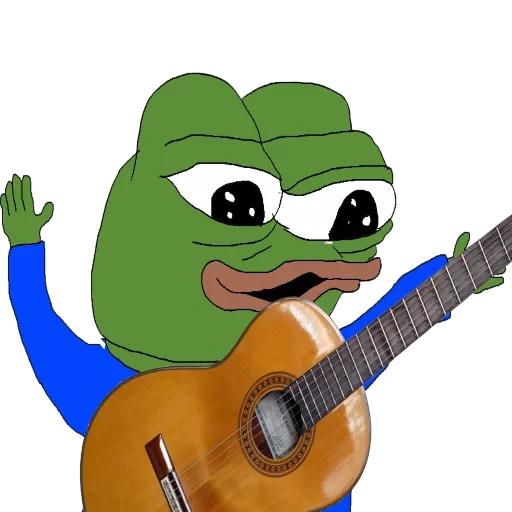 pepe frog, frog pepe, pepe jabuka, guitarra de rana pepe