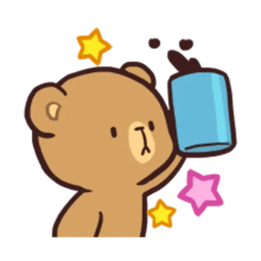 clipart, leche moca, oso de moca de leche, oso de moca de leche