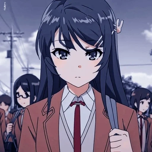 menina anime, sakura shimei, personagem de anime, seishun buta yarou, seishun buta yarou wa bunny