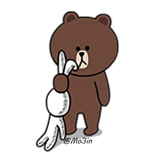 лайна, медведь, line friends bear, кони медведь браун, медведь браун line