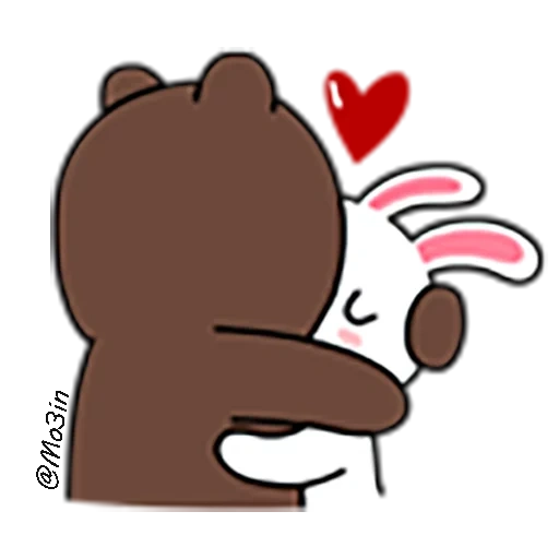 обнимашки, brown cony, line friends, медведь персонаж, line cony and brown