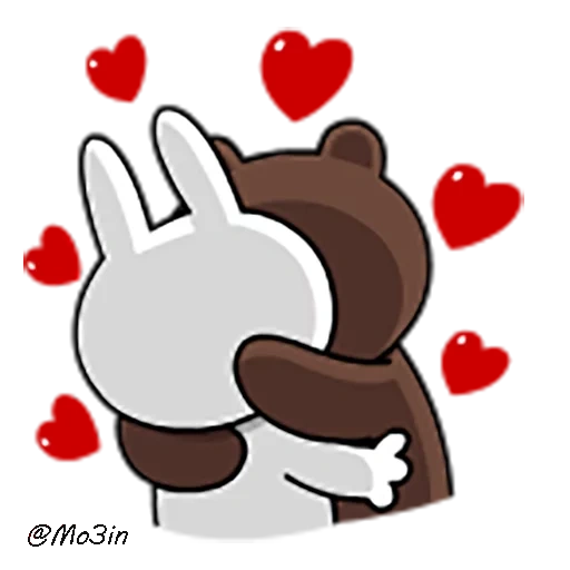 un par, amor, abrazar, sobre el amor, line cony and brown