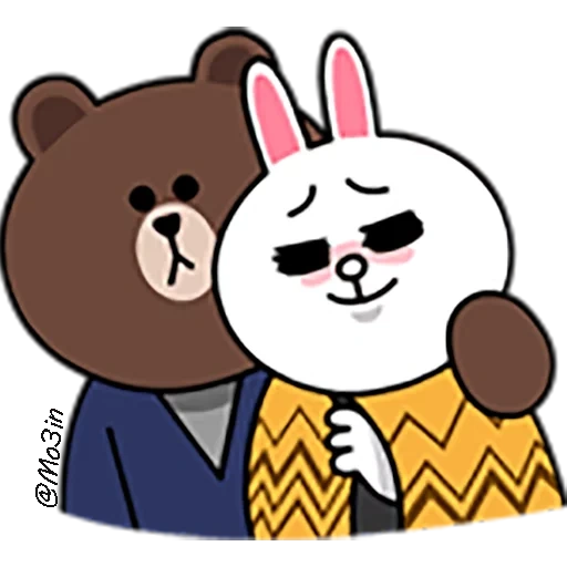 brown cony, cony brown, приложения line, ватсап обнимашки, line cony and brown