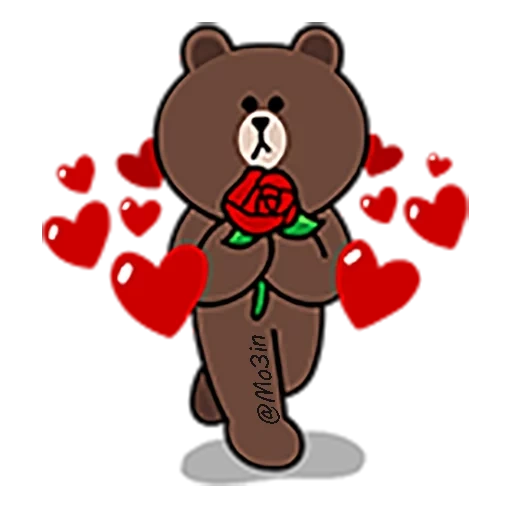 mishki, bear, line friends, cute bear, sketch of cute bear