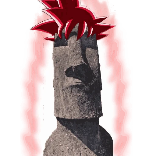 figura, moai emoji, piedra moai, isla de pascua