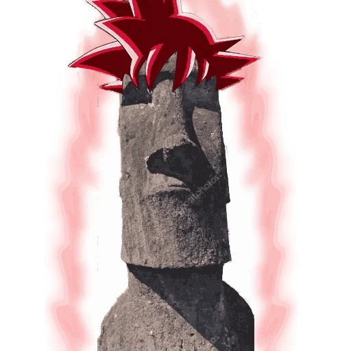 angka, moai emoji, batu moai, pulau paskah