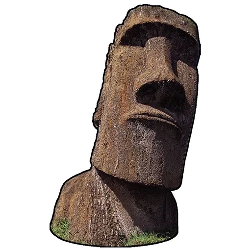 angka, moai bruh, batu moai, moai emoji, pulau paskah