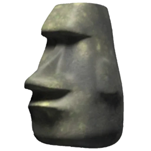batu moai, batu emoji, batu emoji, wajah mem face, moai stone emoji