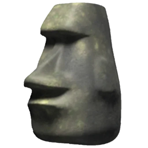 moaistone, émoticône de pierre, expression stone, meme stone face, moai stone emoticône