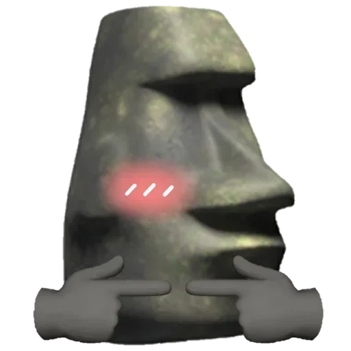 moai emoji, puppy patrol, moai stone emoji, watsap stone head