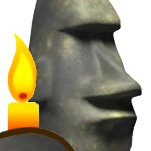 figura, moai stone emoji, cabeza de piedra emoji fuma