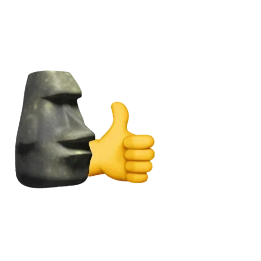 emoticon moai stone