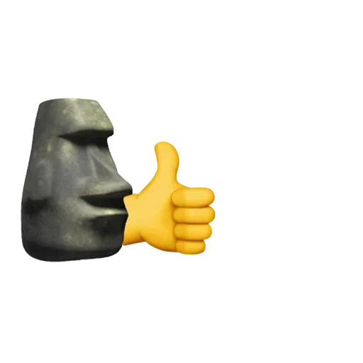 moai stone emoticône