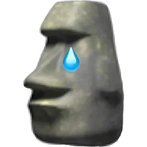 meme, meme mohai, piedra emoji, moai stone emoji, smile stone face