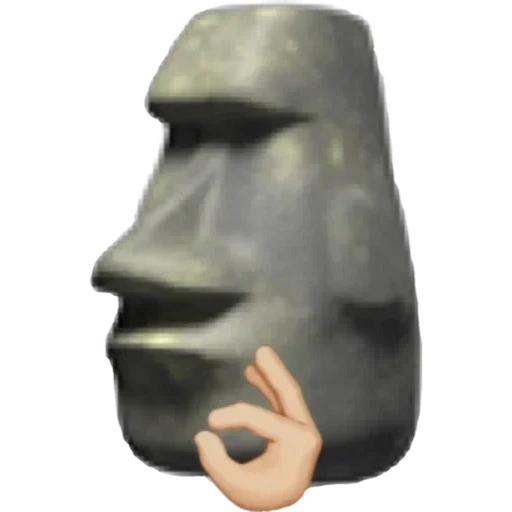 moai stone, statua di moai, emoticon pietra, emoticon di pietra, emoticon moai stone