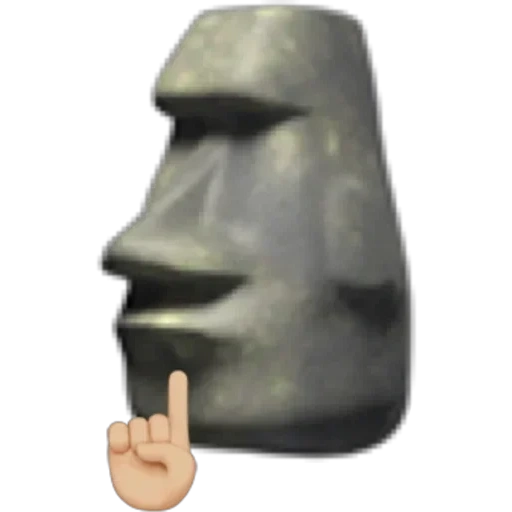 partenov, moai stone, emoji stein, steingesicht, moai stone emoji