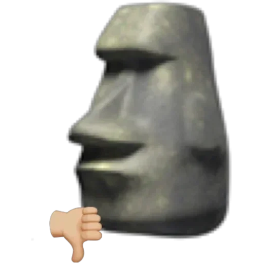moaistone, émoticône de pierre, expression stone, meme stone face, moai stone emoticône