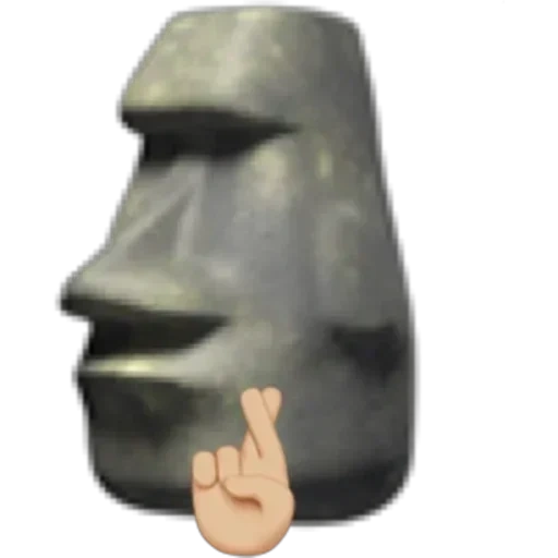 piedra moai, piedra emoji, piedra emoji, moai stone emoji, picchi de conversaciones importantes