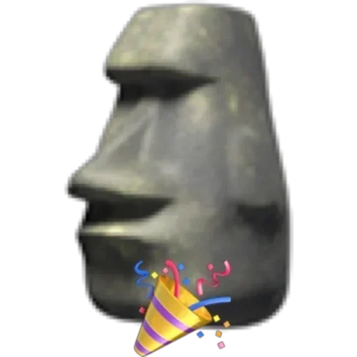 patung moai, patung emoji, batu emoji, moai stone emoji, patung emoji pulau paskah