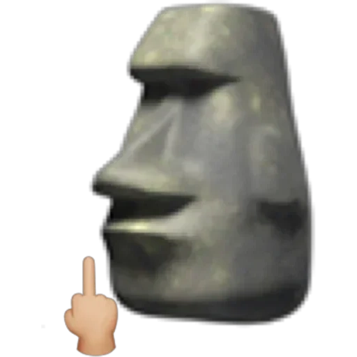 emoticon di pietra, emoticon pietra, emoticon moai stone, emoticon moai stone