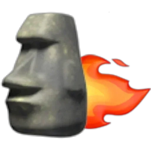 expression stone, moai stone emoticône