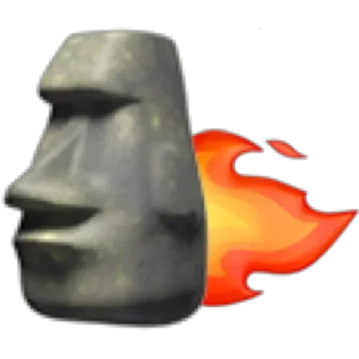 batu emoji, moai stone emoji