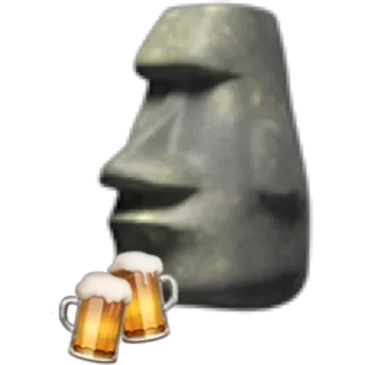 batu emoji, moai stone emoji