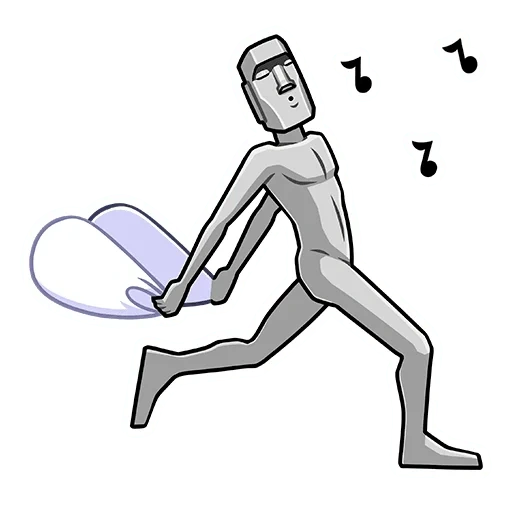 moain stone, run animation, drawing a posture, pose of a running person