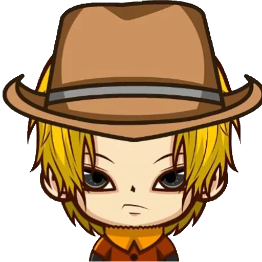 anime, humain, luffy chibi, chapeau de luffy, mobile legends clint chibi