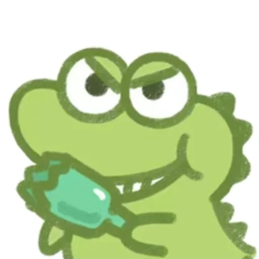 frog, lindo, juguetes, icono de vapor, crocodile watsap