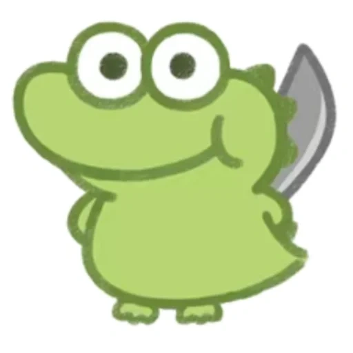 mignon, jouets, petit crocodile, cartoon de crocodile