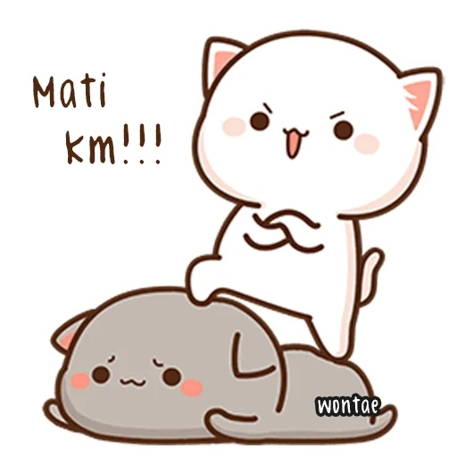 kitty chibi kawaii, zeichnungen von süßen katzen, schöne kawaii katzen, kawaii katzen lieben, kawaii katzen ein paar