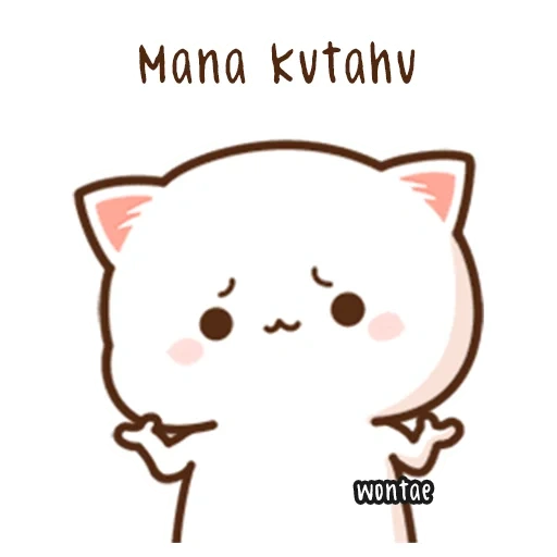 kucing kawai, anjing laut kawai, speechless means, segel chibi chuanwai, tempat sampah mochi mochi peach cat