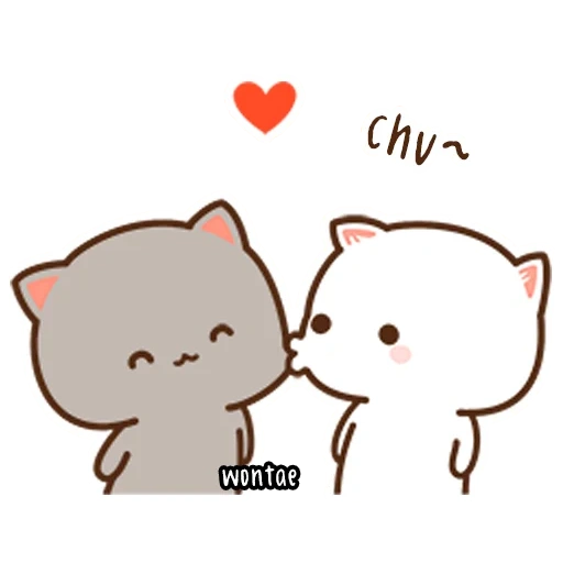kawaii cats, kitty chibi kawaii, desenhos kawaii fofos, kawaii cats um casal, kawai chibi gatos amor