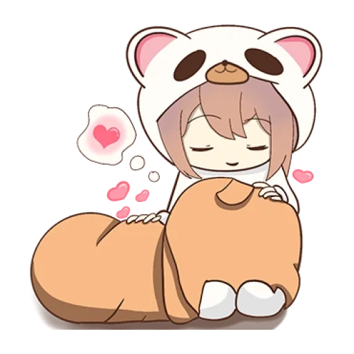 chibi, anime, chibi art, das bild von cavai, rilakkuma anime