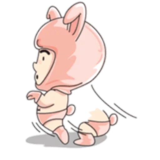 das schwein, charlie brown, nettes kleines schwein, cartoon piggy, lustige kleine animation